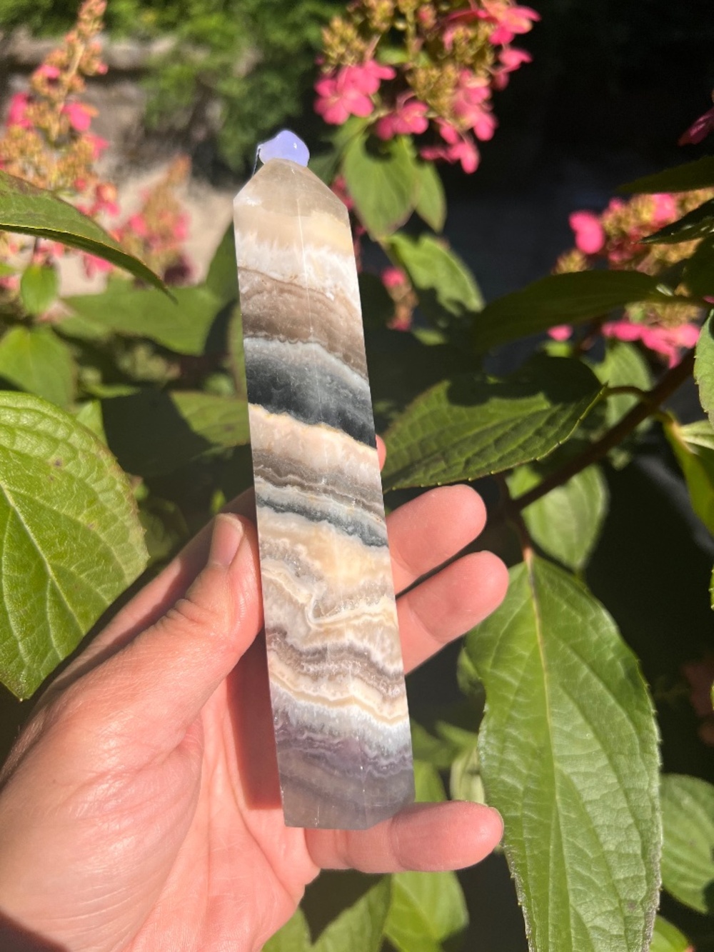 Fluorite (4) agate tower | crystal